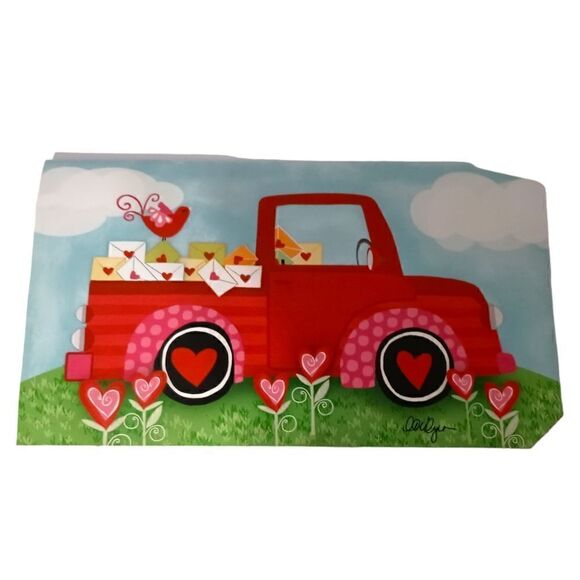 Mailbox Wrap Valentines Day Truck Hearts Lou Sims Magnetic Studio M Post Cover. - Picture 11 of 15